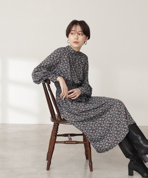 スタンドネックハイウエストシャーリングワンピース ワンピース N N Natural Beauty Basic エヌエヌ ナチュラルビューティーベーシック のファッション通販 Zozotown