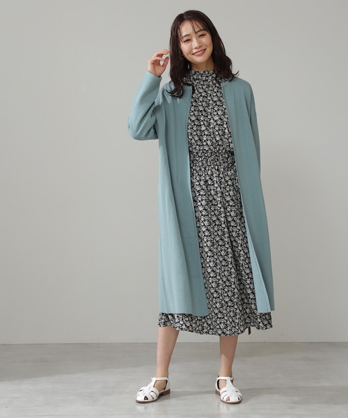N.(N. Natural Beauty Basic)(エヌエヌナチュラルビューティーベーシック)の「◆スタンドネックハイウエストシャーリングワンピース(ワンピース・レディース・ブラック系その他/ブラウン系その他・MEDIUM)」の19枚目の写真