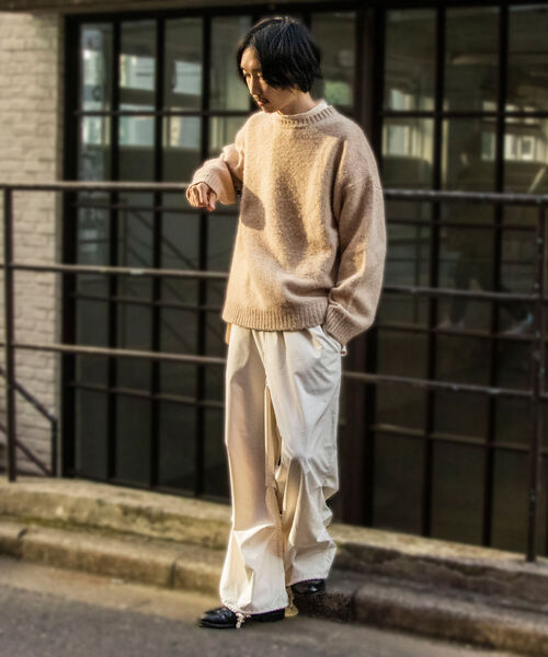 GLOSTER（グロスター）の「【GLOSTER/グロスター】シャギードッグウール プルオーバーニット（ニット/セーター・メンズ・キナリ/グリーン/ネイビー/サックスブルー/イエロー/レッド・FREE）」の9枚目の写真