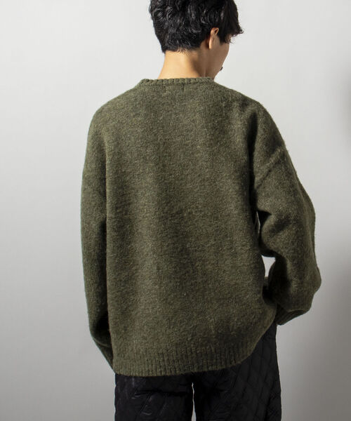 GLOSTER（グロスター）の「【GLOSTER/グロスター】シャギードッグウール プルオーバーニット（ニット/セーター・メンズ・キナリ/グリーン/ネイビー/サックスブルー/イエロー/レッド・FREE）」の18枚目の写真