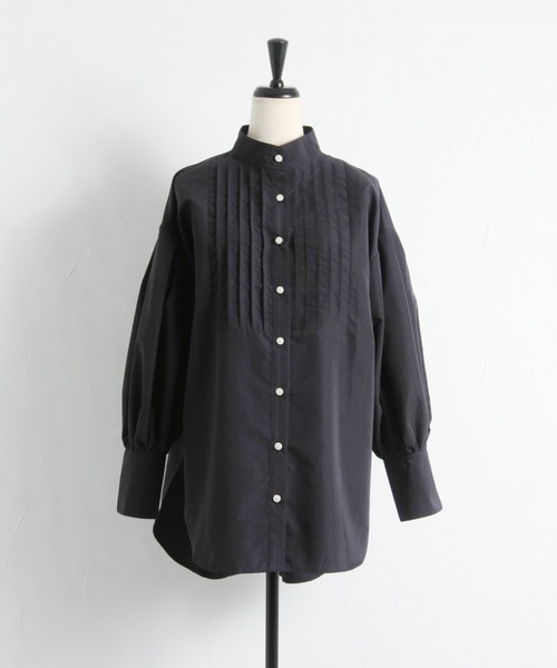 &. NOSTALGIA（アンドドットノスタルジア）の「ピンタックシャツブラウス（シャツ/ブラウス・レディース・ネイビー/オフホワイト/ブラック/ホワイト/ブルー系その他/ブルー/ブルー系その他2/ピンク/カーキ/ライトオレンジ系・FREE）」の21枚目の写真