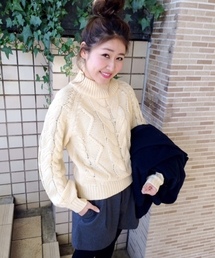 Chico | 袖ボリュームケーブルニット(ニット/セーター)