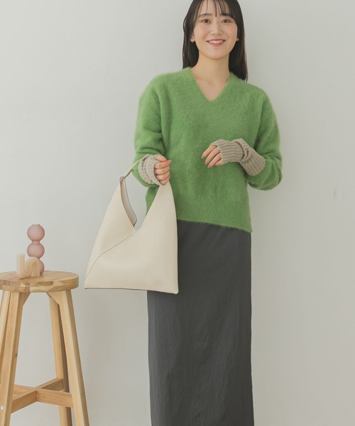 RODE SKO（ロデスコ）の「サンカクトートバッグ（トートバッグ・レディース・ベージュ系その他/グリーン/ブラック/ホワイト系その他/シルバー/ライトブルー・ONE）」の18枚目の写真