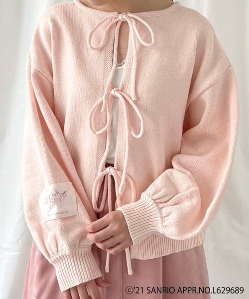 SLURR(スラ―)の「Sanrio characters 2wayリボンニット(ニット/セーター・レディース・レッド/ピンク/イエロー/オレンジ/ミント/ラベンダー・FREE)」の4枚目の写真