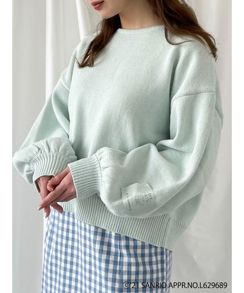 SLURR(スラ―)の「Sanrio characters 2wayリボンニット(ニット/セーター・レディース・レッド/ピンク/イエロー/オレンジ/ミント/ラベンダー・FREE)」の19枚目の写真