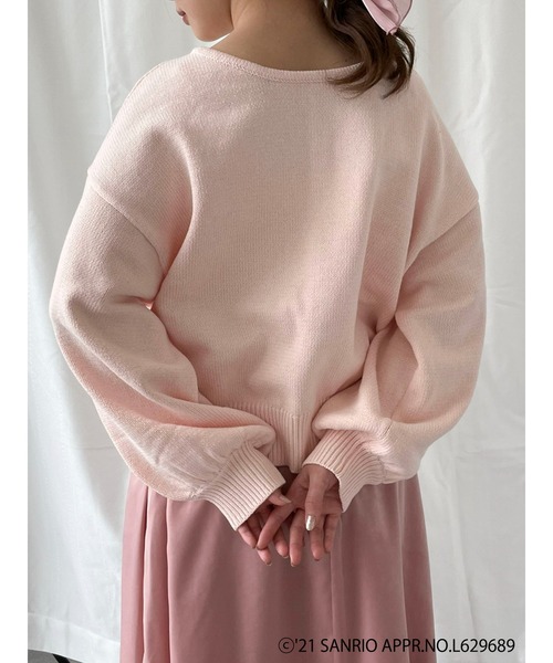 SLURR(スラ―)の「Sanrio characters 2wayリボンニット(ニット/セーター・レディース・レッド/ピンク/イエロー/オレンジ/ミント/ラベンダー・FREE)」の12枚目の写真