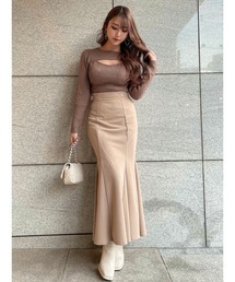 DURAS | サイドベルト付きマーメイドスカート(スカート)