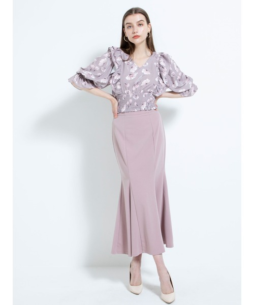 DURAS（デュラス）の「サイドベルト付きマーメイドスカート（スカート・レディース・パープル/ブラック/ベージュ・FREE）」の18枚目の写真