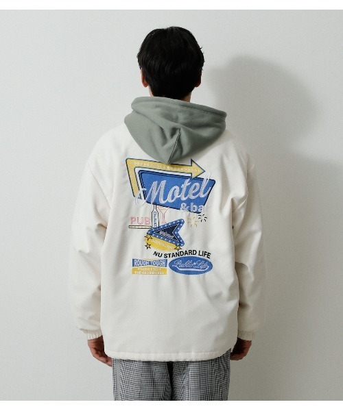 AZUL by moussy（アズールバイマウジー）の「BACK EMBROIDERY CPO JACKET/バックエンブロイダリーCPOジャケット（その他アウター・メンズ・オフホワイト/ブラック/グリーン系その他・MEDIUM/LARGE）」の9枚目の写真