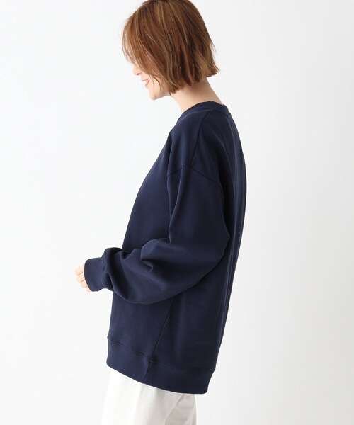 BASECONTROL(ベースコントロール)の「◆Quash 刺繍デザイン 裏毛クルーネックスウェット(スウェット・レディース・アイボリー/グリーン/ライトブルー/アイボリー系/ベージュ系/ネイビー系・99)」の8枚目の写真