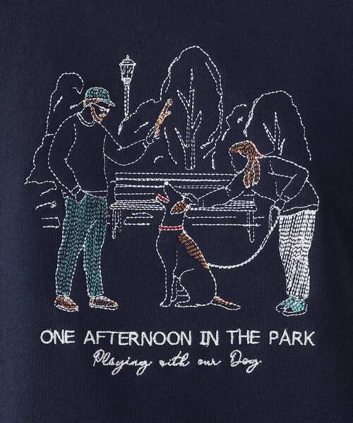 BASECONTROL(ベースコントロール)の「◆Quash 刺繍デザイン 裏毛クルーネックスウェット(スウェット・レディース・アイボリー/グリーン/ライトブルー/アイボリー系/ベージュ系/ネイビー系・99)」の13枚目の写真