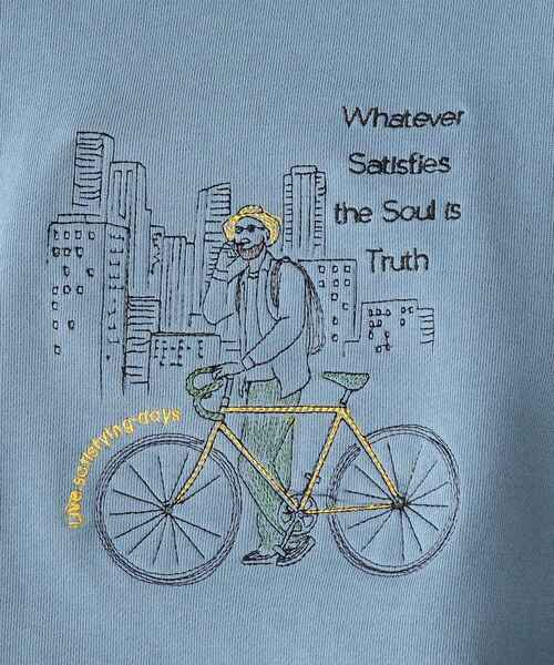 BASECONTROL(ベースコントロール)の「◆Quash 刺繍デザイン 裏毛クルーネックスウェット(スウェット・レディース・アイボリー/グリーン/ライトブルー/アイボリー系/ベージュ系/ネイビー系・99)」の17枚目の写真