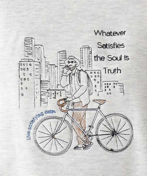 BASECONTROL(ベースコントロール)の「◆Quash 刺繍デザイン 裏毛クルーネックスウェット(スウェット・レディース・アイボリー/グリーン/ライトブルー/アイボリー系/ベージュ系/ネイビー系・99)」の18枚目の写真