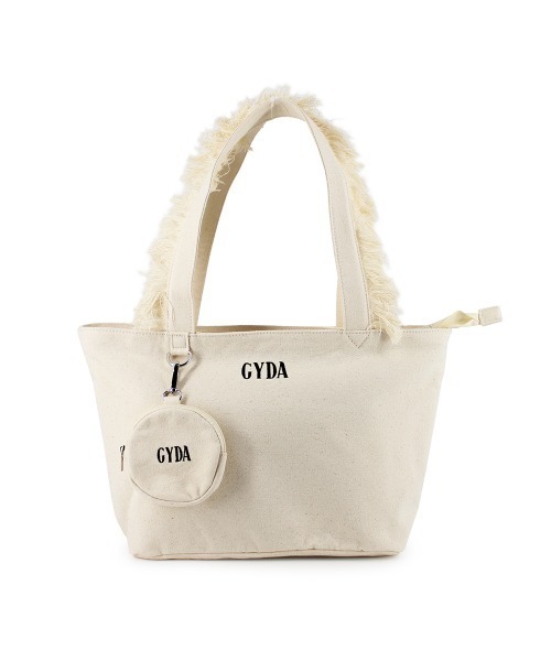 GYDA（ジェイダ）の「GYDA(ジェイダ) フリンジハンドルトートバッグ キャンバス GY-B041レディース バッグ　かばん ブランド（トートバッグ・レディース・ブラック/アイボリー・FREE）」の13枚目の写真