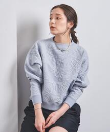 はちろう‼️美品UNITED ARROWS フラワー ジャカード スウェット フラワー ジャカード ロングスリーブ スウェット