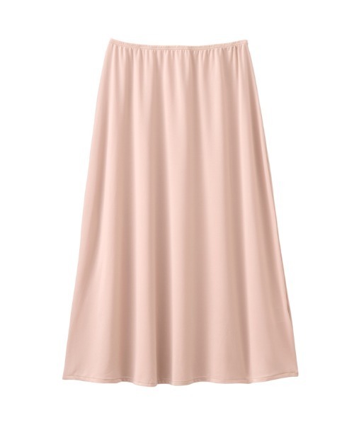 YU'NOW（ユナウ）の「ひんやり冷感！汗取りペチスカート〈65㎝丈〉【制菌】【抗菌防臭】【吸水速乾】（インナーウェア/肌着・レディース・ブラック/ベージュ/オフホワイト/ライトグレー・MEDIUM/LARGE/X-LARGE）」の4枚目の写真