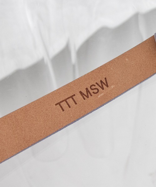 TTT MSW（ティー）の「TTT_MSW leather belt（ベルト・メンズ・パープル/イエロー・FREE）」の5枚目の写真