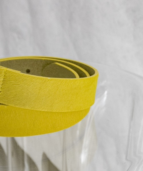 TTT MSW（ティー）の「TTT_MSW leather belt（ベルト・メンズ・パープル/イエロー・FREE）」の7枚目の写真