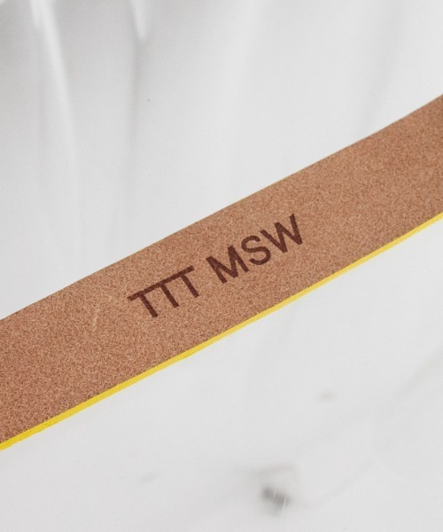 TTT MSW（ティー）の「TTT_MSW leather belt（ベルト・メンズ・パープル/イエロー・FREE）」の8枚目の写真