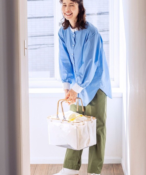 studio CLIP（スタディオクリップ）の「【速乾/接触冷感/マシーンウォッシャブル/お手入れ楽】クリレックスタンドシャツ（シャツ/ブラウス・レディース・サックスブルー/その他1/その他2/ライトピンク・MEDIUM/LARGE）」の10枚目の写真