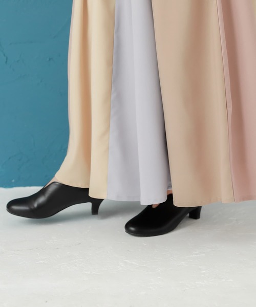 osharewalker（オシャレウォーカー）の「【廃盤】『配色切替フレアスカート』（スカート・レディース・ベージュ/ネイビー・FREE）」の3枚目の写真