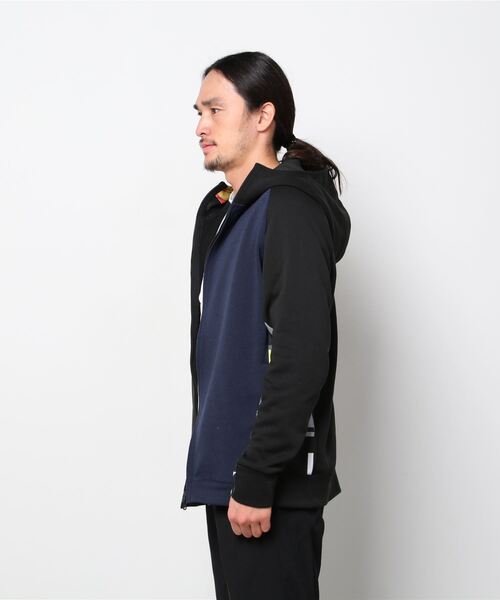 ONE MADE(ワンメイド)の「ONEMADE(ワンメイド)MX-1238/@SWEAT PARKA NEW サイド切替スウェットパーカー(パーカー・メンズ・ネイビー/グレー・X-LARGE/LARGE/MEDIUM)」の3枚目の写真