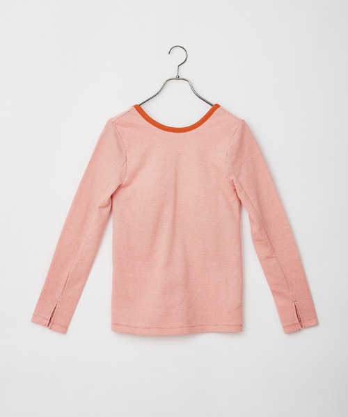 CIAOPANIC（チャオパニック）の「嬉しいパット付き！ジャガードバックオープンプルオーバー（Tシャツ/カットソー・レディース・ブラック/オレンジ/ブルー/グリーン・FREE）」の6枚目の写真