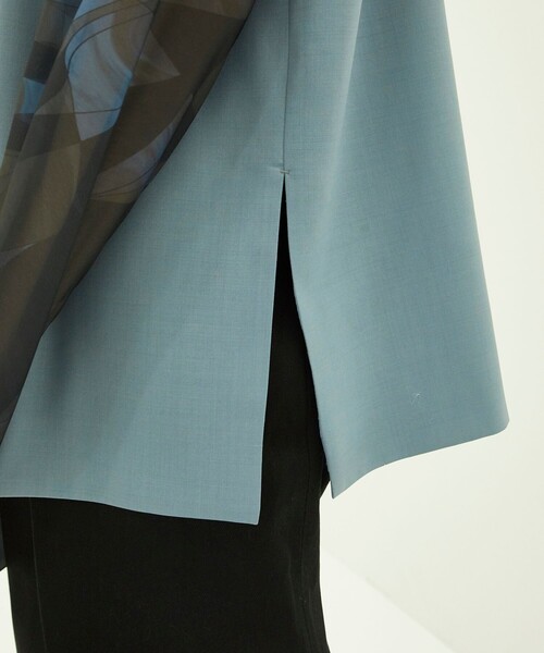 LiNoH（リノー）の「【×MENS NON-NO】T/W BELTED VEST（ベスト・メンズ・ライトブルーグレー/ブラック/ライム・2/1）」の9枚目の写真