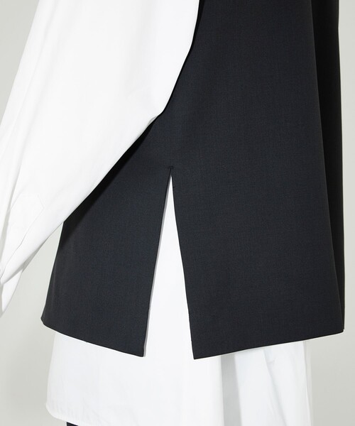 LiNoH（リノー）の「【×MENS NON-NO】T/W BELTED VEST（ベスト・メンズ・ライトブルーグレー/ブラック/ライム・2/1）」の18枚目の写真