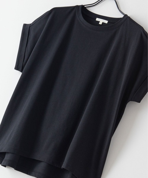 fort point(フォーポイント)の「【FORT POINT/フォートポイント】ラウンドヘムTシャツ(Tシャツ/カットソー・レディース・ブラック/ピンク系その他/オレンジ系その他/グレー/ホワイト/チャコールグレー/ダークベージュ/ミント/サックスブルー・MEDIUM/LARGE)」の3枚目の写真