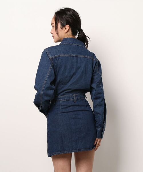 aimoha（アイモハ）の「デニムワンピース (SS)（ワンピース・レディース・ブルー/インディゴブルー・MEDIUM/SMALL）」の5枚目の写真