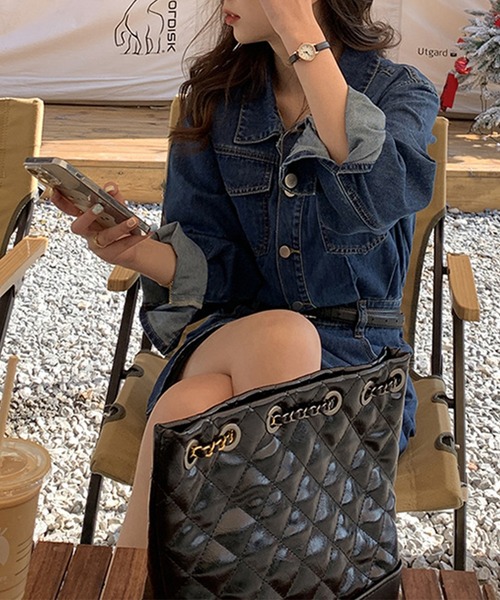 aimoha（アイモハ）の「デニムワンピース (SS)（ワンピース・レディース・ブルー/インディゴブルー・MEDIUM/SMALL）」の22枚目の写真