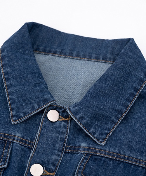 aimoha（アイモハ）の「デニムワンピース (SS)（ワンピース・レディース・ブルー/インディゴブルー・MEDIUM/SMALL）」の7枚目の写真