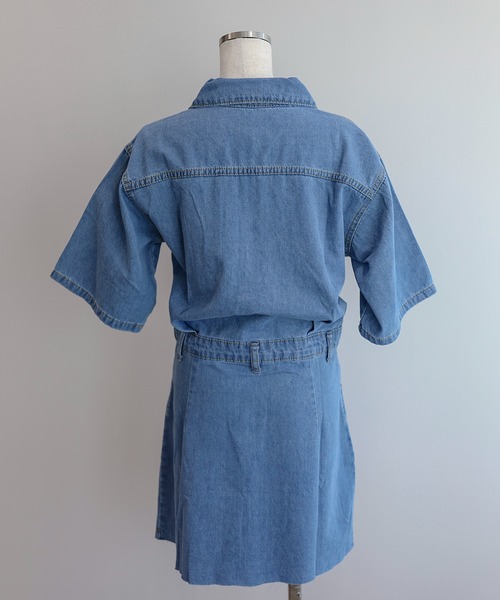 美品❁おこめデニムの908ブルゾン(ワンウォッシュ) 2 セール】デニムワンピース（ワンピース）｜aimoha（アイモハ）の