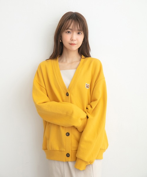 ADIRA（アディラ）の「ユニセックススウェットカーデ（カーディガン/ボレロ・レディース・ネイビー/イエロー/杢グレー・FREE）」の3枚目の写真