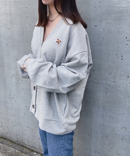 ADIRA（アディラ）の「ユニセックススウェットカーデ（カーディガン/ボレロ・レディース・ネイビー/イエロー/杢グレー・FREE）」の18枚目の写真