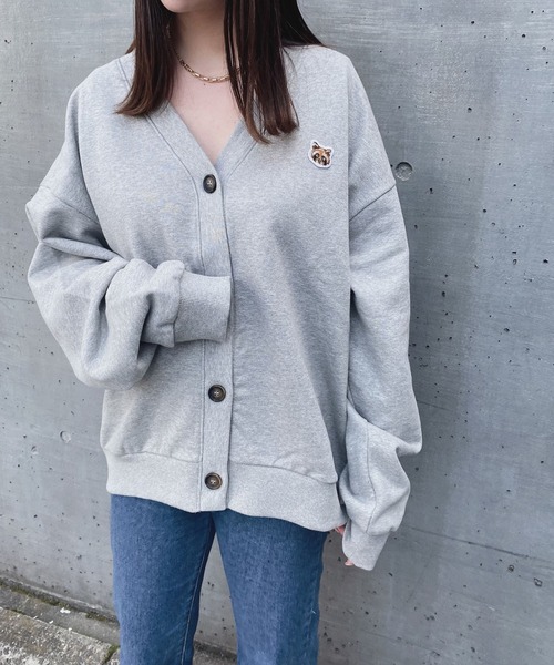 ADIRA（アディラ）の「ユニセックススウェットカーデ（カーディガン/ボレロ・レディース・ネイビー/イエロー/杢グレー・FREE）」の4枚目の写真
