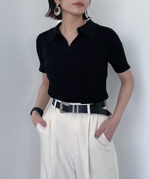 PAGEBOY | ランダムリブポロニット(ニット/セーター)