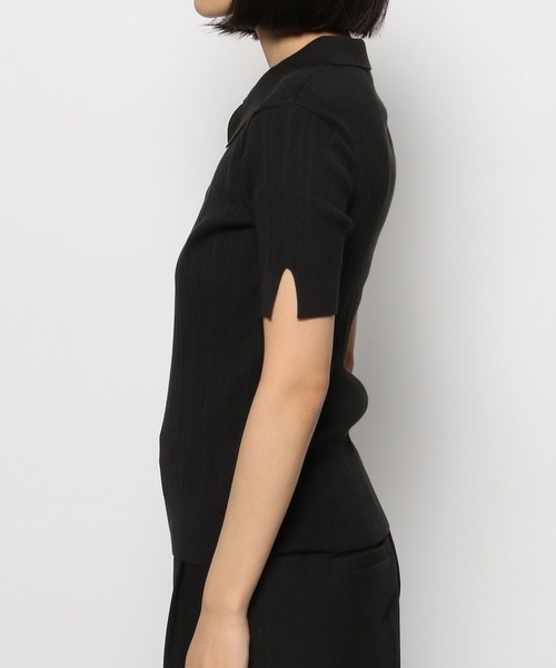 PAGEBOY（ページボーイ）の「ランダムリブポロニット（ニット/セーター・レディース・ブラック/オフホワイト/コーラルピンク・FREE）」の16枚目の写真