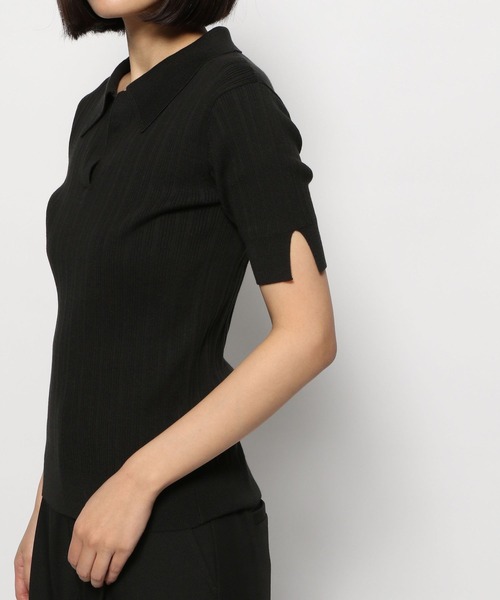 PAGEBOY（ページボーイ）の「ランダムリブポロニット（ニット/セーター・レディース・ブラック/オフホワイト/コーラルピンク・FREE）」の19枚目の写真