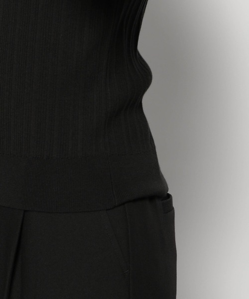 PAGEBOY（ページボーイ）の「ランダムリブポロニット（ニット/セーター・レディース・ブラック/オフホワイト/コーラルピンク・FREE）」の12枚目の写真