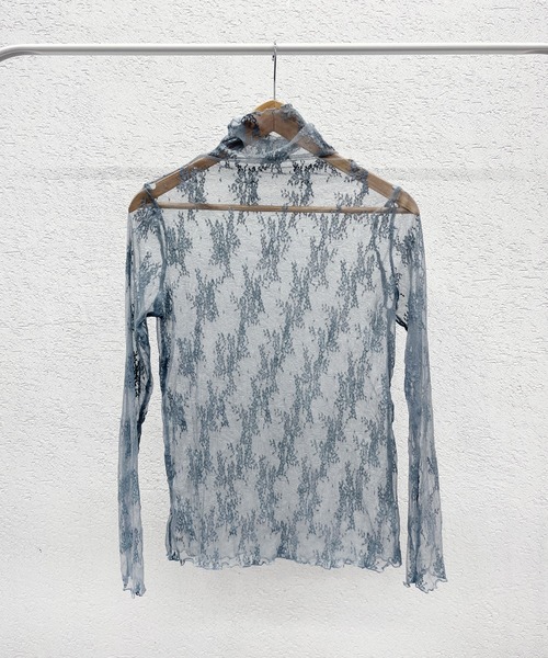 CEMONEMO（セモネモ）の「花柄レース ハイネック メロー カットソー（Tシャツ/カットソー・レディース・ホワイト/ベージュ/グレー/ブラック・FREE）」の11枚目の写真