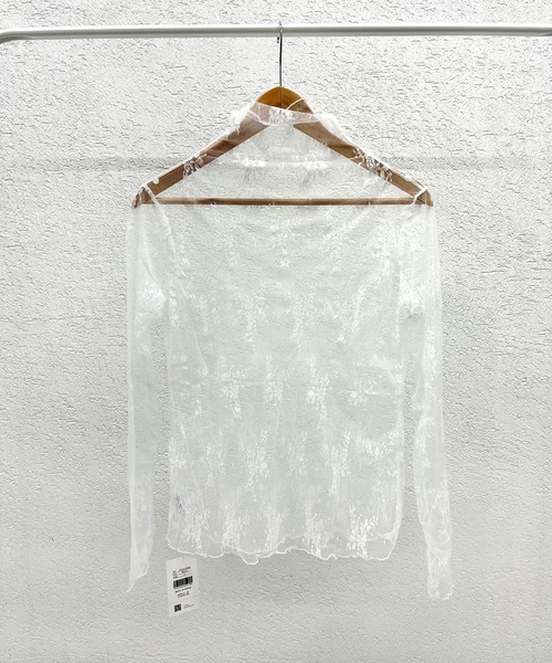 CEMONEMO（セモネモ）の「花柄レース ハイネック メロー カットソー（Tシャツ/カットソー・レディース・ホワイト/ベージュ/グレー/ブラック・FREE）」の19枚目の写真