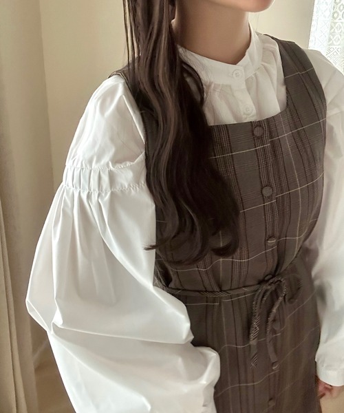 Cham.（チャム）の「ミニチェックワンピース（ワンピース・レディース・ブラウン・F）」の15枚目の写真