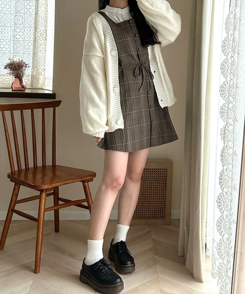 Cham.（チャム）の「ミニチェックワンピース（ワンピース・レディース・ブラウン・F）」の16枚目の写真