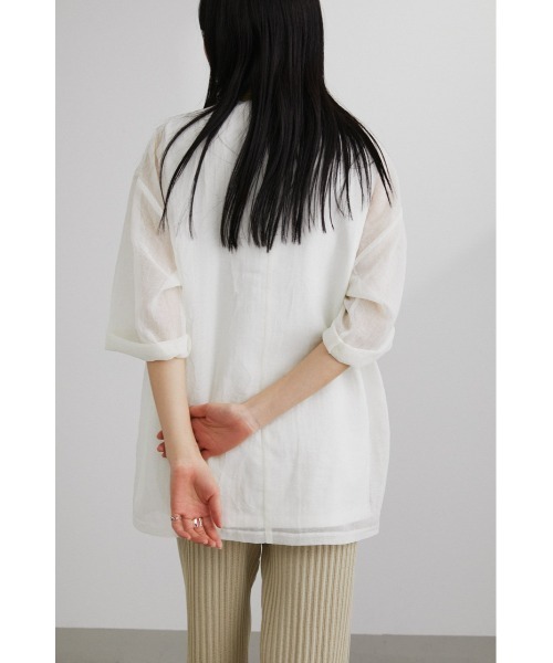 styling DAICHI MIURA シアージャガードドレストップス GYDA（ジェイダ）の「レースアップデザインチョーカーベアTOPS