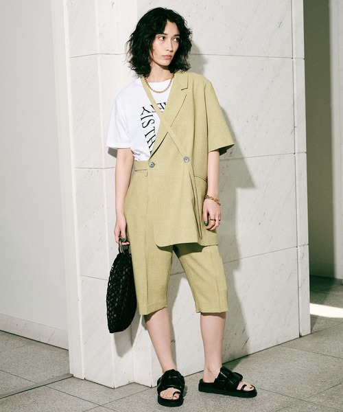 MAISON SPECIAL ホワイト フリル Tシャツ MAISON SPECIAL（メゾンスペシャル）の「Glitter Tulle