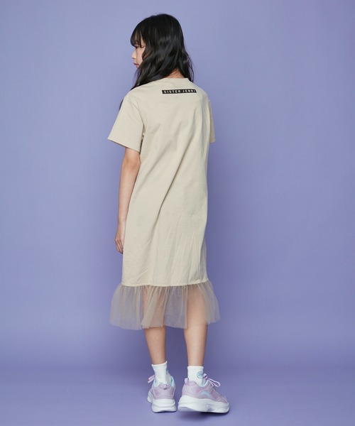 SISTER JENNI(SISTER JENNI)の「裾チュールTシャツワンピ(ワンピース・キッズ・ラベンダー/ブラック/ベージュ・140cm/130cm/160cm/150cm)」の18枚目の写真