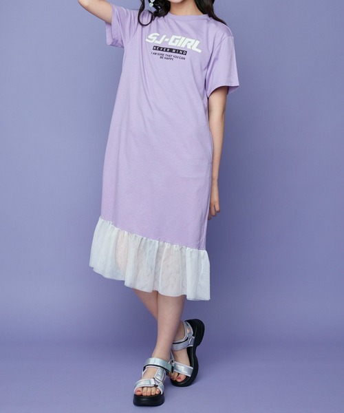 SISTER JENNI(SISTER JENNI)の「裾チュールTシャツワンピ(ワンピース・キッズ・ラベンダー/ブラック/ベージュ・140cm/130cm/160cm/150cm)」の22枚目の写真