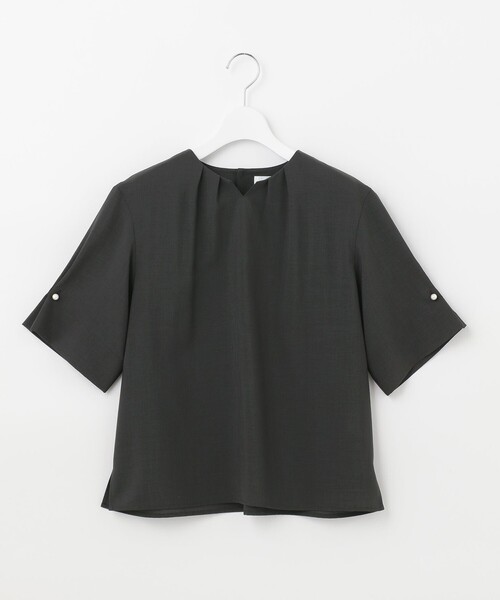 J.PRESS(ジェイプレス)の「【洗える・接触冷感】マルソースパンボイル ブラウス(シャツ/ブラウス・レディース・ブラウン系/ネイビー系/グレー系・T15/T13)」の10枚目の写真